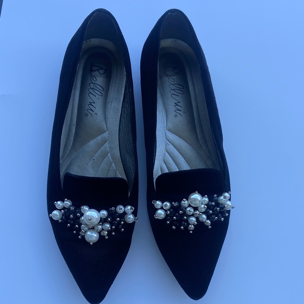 Bellini Black Pearl Embellished Flats
